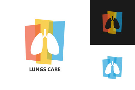 Lungs Care Logo Template Design Vector, Emblem, Design Concept, Creative Symbol, Iconのイラスト素材