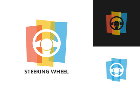 Steering Wheel Logo Template Design Vector, Emblem, Design Concept, Creative Symbol, Iconのイラスト素材