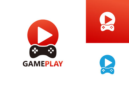 Game Play Logo Template Design Vector, Emblem, Design Concept, Creative Symbol, Iconのイラスト素材