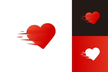 Fast Love Logo Template Design Vector, Emblem, Design Concept, Creative Symbol, Iconのイラスト素材