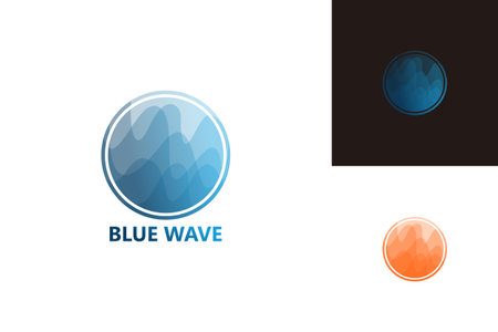 Wave Logo Template Design Vector, Emblem, Design Concept, Creative Symbol, Iconのイラスト素材