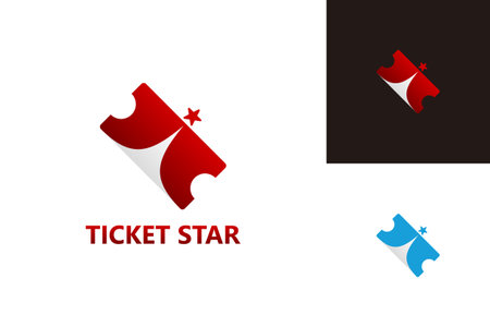 Star Ticket Logo Template Design Vector, Emblem, Design Concept, Creative Symbol, Iconのイラスト素材