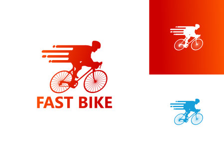 Fast Bike Logo Template Design Vector, Emblem, Design Concept, Creative Symbol, Iconのイラスト素材