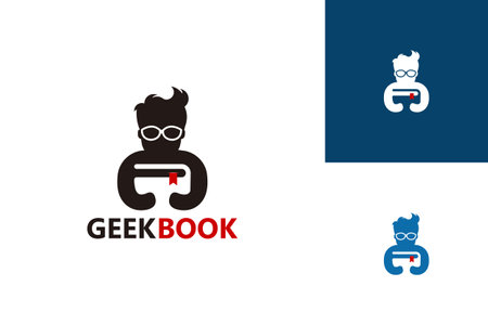 Geek Book Logo Template Design Vector, Emblem, Design Concept, Creative Symbol, Iconのイラスト素材