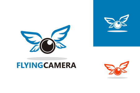 Flying Camera Logo Template Design Vector, Emblem, Design Concept, Creative Symbol, Iconのイラスト素材