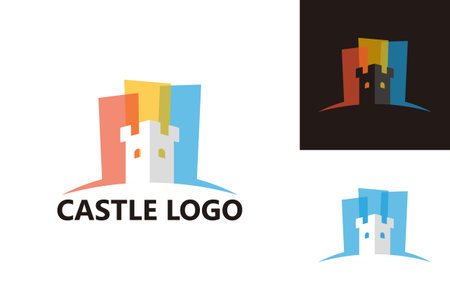 Castle Logo Template Design Vector, Emblem, Design Concept, Creative Symbol, Iconのイラスト素材