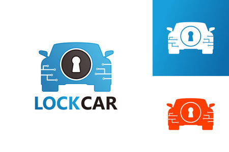 Lock Car Logo Template Design Vector, Emblem, Design Concept, Creative Symbol, Iconのイラスト素材