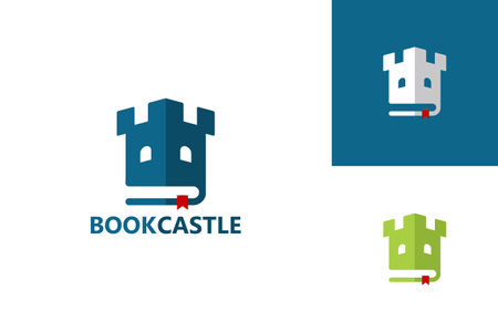 Book Castle Logo Template Design Vector, Emblem, Design Concept, Creative Symbol, Iconのイラスト素材