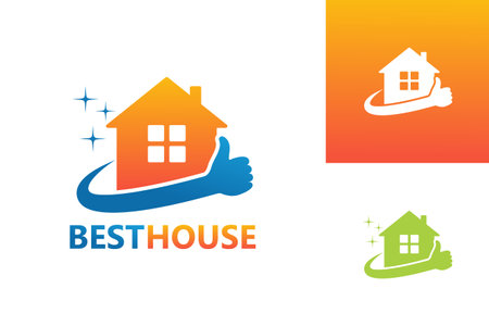 Best House Logo Template Design Vector, Emblem, Design Concept, Creative Symbol, Iconのイラスト素材