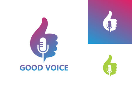 Good Voice Logo Template Design Vector, Emblem, Design Concept, Creative Symbol, Iconのイラスト素材
