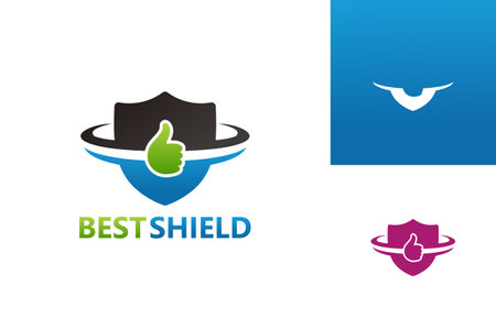 Best Shield Logo Template Design Vector, Emblem, Design Concept, Creative Symbol, Iconのイラスト素材