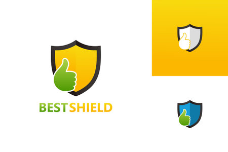 Best Shield Logo Template Design Vector, Emblem, Design Concept, Creative Symbol, Iconのイラスト素材
