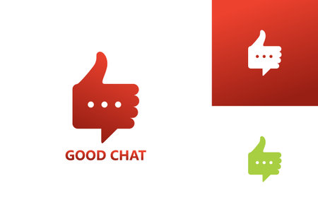 Good Chat Logo Template Design Vector, Emblem, Design Concept, Creative Symbol, Iconのイラスト素材