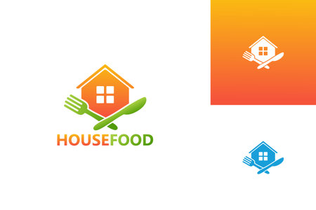 House Food Logo Template Design Vector, Emblem, Design Concept, Creative Symbol, Iconのイラスト素材