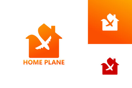 Home Plane Logo Template Design Vector, Emblem, Design Concept, Creative Symbol, Iconのイラスト素材