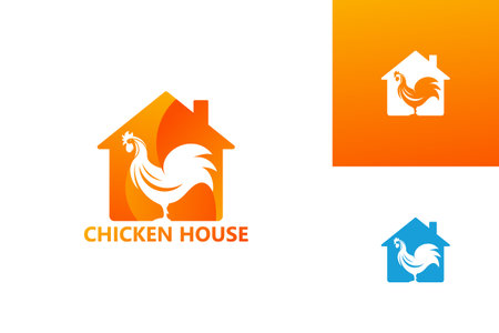 Chicken House Logo Template Design Vector, Emblem, Design Concept, Creative Symbol, Iconのイラスト素材