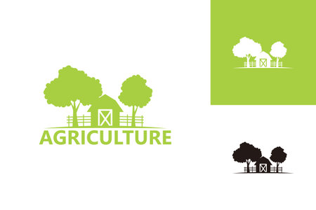 Agriculture Logo Template Design Vector, Emblem, Design Concept, Creative Symbol, Iconのイラスト素材