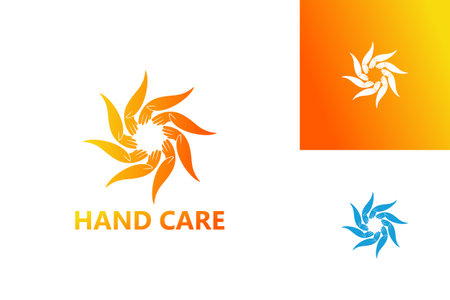 Hand Care Logo Template Design Vector, Emblem, Design Concept, Creative Symbol, Iconのイラスト素材
