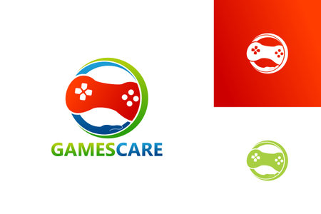 Games Care Logo Template Design Vector, Emblem, Design Concept, Creative Symbol, Iconのイラスト素材