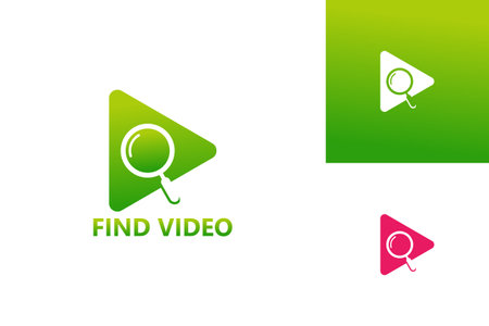 Find Video Play Logo Template Design Vector, Emblem, Design Concept, Creative Symbol, Iconのイラスト素材