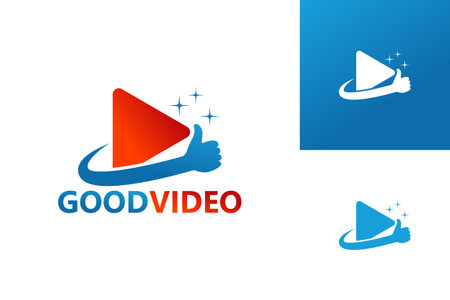 Good Video Play Logo Template Design Vector, Emblem, Design Concept, Creative Symbol, Iconのイラスト素材