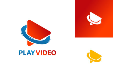 Video Play Logo Template Design Vector, Emblem, Design Concept, Creative Symbol, Iconのイラスト素材