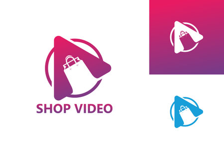 Shop Video Play Logo Template Design Vector, Emblem, Design Concept, Creative Symbol, Iconのイラスト素材
