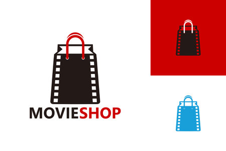 Movie Shop Logo Template Design Vector, Emblem, Design Concept, Creative Symbol, Iconのイラスト素材