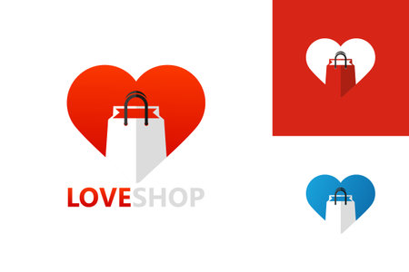 Love Shop Logo Template Design Vector, Emblem, Design Concept, Creative Symbol, Iconのイラスト素材