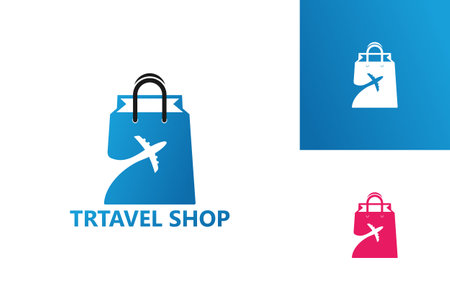 Travel Shop Logo Template Design Vector, Emblem, Design Concept, Creative Symbol, Iconのイラスト素材