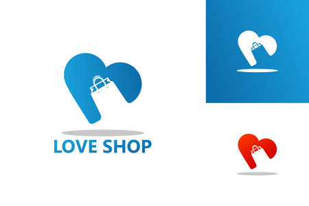 Love Shop Logo Template Design Vector, Emblem, Design Concept, Creative Symbol, Iconのイラスト素材