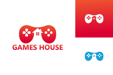 Games House Logo Template Design Vector, Emblem, Design Concept, Creative Symbol, Iconのイラスト素材