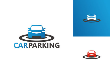 Car Parking Logo Template Design Vector, Emblem, Design Concept, Creative Symbol, Iconのイラスト素材
