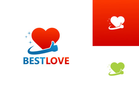 Best Love Logo Template Design Vector, Emblem, Design Concept, Creative Symbol, Iconのイラスト素材