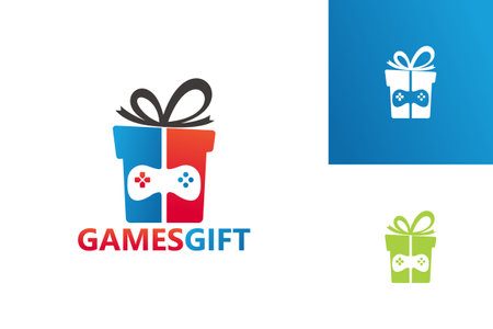 Games Gift Logo Template Design Vector, Emblem, Design Concept, Creative Symbol, Iconのイラスト素材