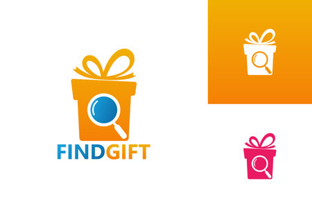 Find Gift Logo Template Design Vector, Emblem, Design Concept, Creative Symbol, Iconのイラスト素材