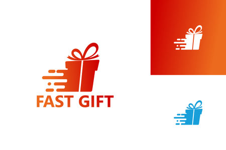 Fast Gift Logo Template Design Vector, Emblem, Design Concept, Creative Symbol, Iconのイラスト素材