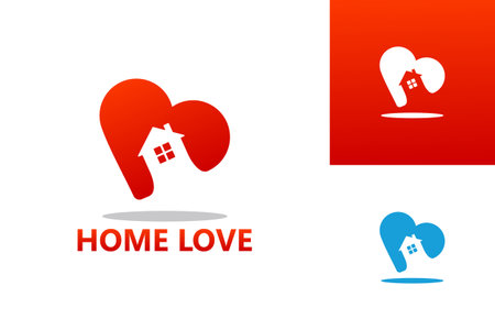 Home Love Logo Template Design Vector, Emblem, Design Concept, Creative Symbol, Iconのイラスト素材