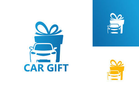 Car Gift Logo Template Design Vector, Emblem, Design Concept, Creative Symbol, Iconのイラスト素材