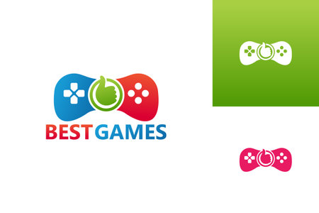 Best Games Logo Template Design Vector, Emblem, Design Concept, Creative Symbol, Iconのイラスト素材