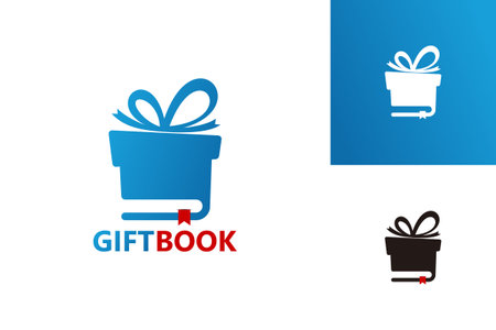 Gift Book Logo Template Design Vector, Emblem, Design Concept, Creative Symbol, Iconのイラスト素材