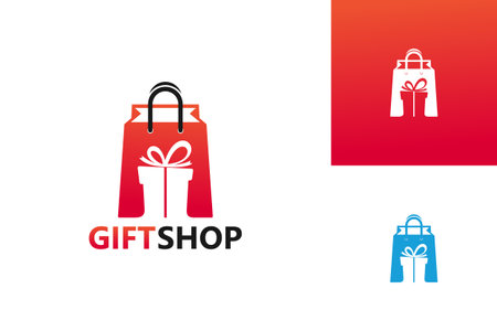 Gift Shop Logo Template Design Vector, Emblem, Design Concept, Creative Symbol, Iconのイラスト素材