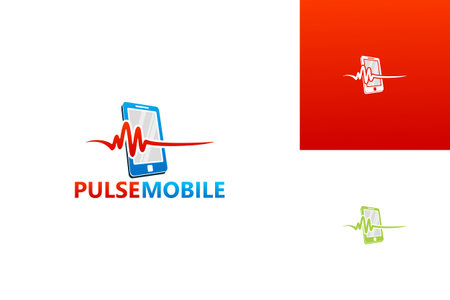 Pulse Mobile Logo Template Design Vector, Emblem, Design Concept, Creative Symbol, Iconのイラスト素材