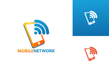 Mobile Network Logo Template Design Vector, Emblem, Design Concept, Creative Symbol, Iconのイラスト素材