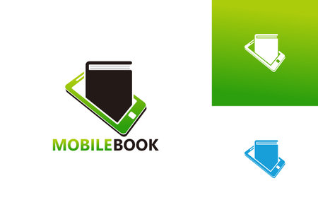 Mobile Book Logo Template Design Vector, Emblem, Design Concept, Creative Symbol, Iconのイラスト素材