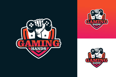 Shield Gaming Logo Template Design Vector, Emblem, Design Concept, Creative Symbol, Iconのイラスト素材