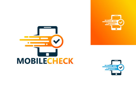 Mobile Check Logo Template Design Vector, Emblem, Design Concept, Creative Symbol, Iconのイラスト素材