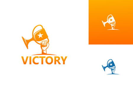 Victory Logo Template Design Vector, Emblem, Design Concept, Creative Symbol, Iconのイラスト素材