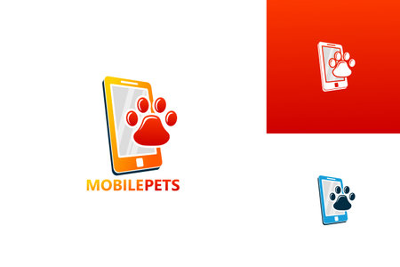 Mobile Pets Logo Template Design Vector, Emblem, Design Concept, Creative Symbol, Iconのイラスト素材
