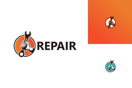 Repair Logo Template Design Vector, Emblem, Design Concept, Creative Symbol, Iconのイラスト素材